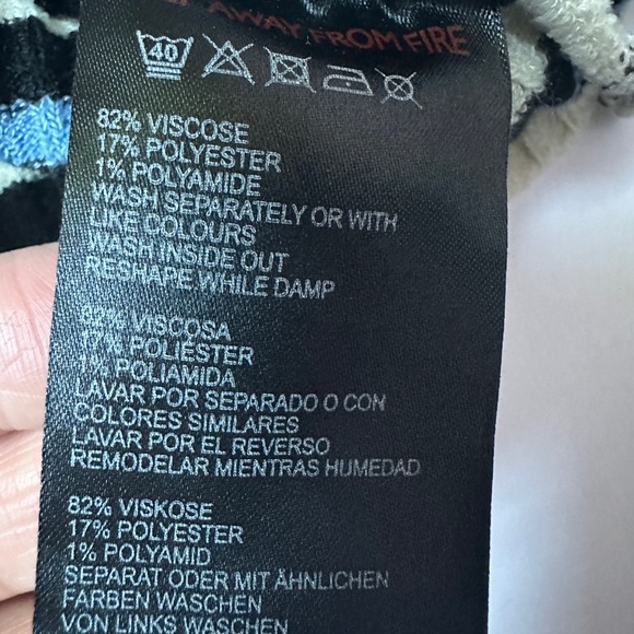 Urban Outfitters Top Sweater Striped Black, Cream and Blue Women's Sz Small - Picture 5 of 9